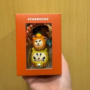 Starbucks Taiwan Year 2026 keychain- orange & yellow Darumas